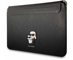 Nešiojamo kompiuterio krepšys 14″ Karl Lagerfeld Saffiano Karl&Choupette (KLCS14SAKCPMK) juodos spalvos