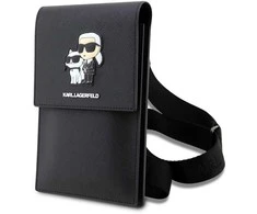 Krepšys Karl Lagerfeld Saffiano Karl & Choupette Head (KLWBSAKCPMK) juodos spalvos