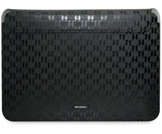 Karl Lagerfeld Dėklas kompiuteriui KLCS14SAKLHPK 14″ juodos spalvos Saffiano Plaque