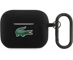 Lacoste Liquid Silicone Croc Logo dėklas skirtas AirPods Pro 2 juodos spalvos
