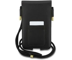 Lacoste PVC mišinio monograminis metalinis telefono dėklas, rudas, XL dydžio