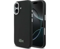Dėklas Lacoste Iconic Petit Pique Metal Logo MagSafe Case for iPhone 17 juodos spalvos