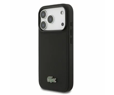 Dėklas Lacoste PVC Iconic Petit Pique Metal Logo MagSafe Case for iPhone 18 Pro Juodas