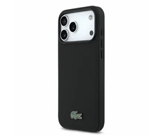 Dėklas Lacoste PVC Iconic Petit Pique Metal Logo MagSafe Case for iPhone 18 Pro Max Juodas