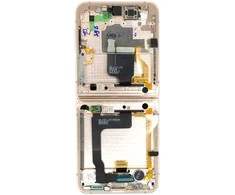 Dėklas LCD ekranas + lietimui jautrus skydelis + priekinis dangtelis Samsung F721 Galaxy Z Flip 4 5G Rožinė (Service Pack)