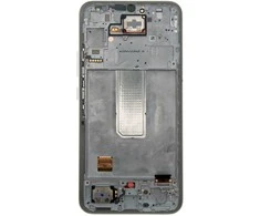 Dėklas LCD ekranas + jutiklinis blokas + priekinis dangtelis „Samsung A346B Galaxy A34 5G Awesome Sidabrinis“ (paslaugų paketas)