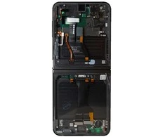 LCD ekranas + lietimui jautrus skydelis + priekinis dangtelis Samsung F731 Galaxy Z Flip 5 5G pilkas (pakeitimo paketas)