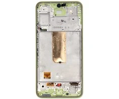LCD ekranas + jutiklinis blokas + priekinis dangtelis Samsung A546B Galaxy A54 5G Awesome Lime (pakeitimų paketas)