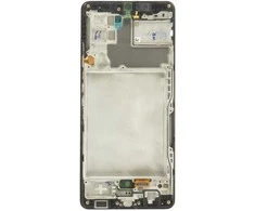 LCD ekranas + jutiklinis blokas + priekinis dangtelis Samsung A426B Galaxy A42 5G Juodas (Paslaugų paketas)