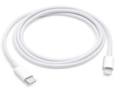 MM0A3ZM/A iPhone USB-C/Lightning Data Cable 1m Baltas (OOB Masinis)