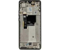 Dėklas „Motorola Edge 40 Neo“ skystųjų kristalų ekranas + jutiklinis blokas + priekinis dangtelis „Juodas Beauty“ (servisų paketas)
