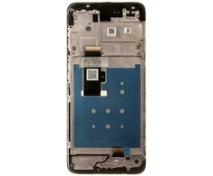 Motorola G13 LCD Ekranas + Touch Unit + Front Cover Juodas (Service Pack)