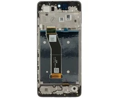 Motorola G24 LCD Ekranas + Touch Unit + Front Cover Juodas (Service Pack)