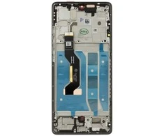 „Motorola G85“ skystųjų kristalų ekranas + jutiklinis blokas + priekinis dangtelis pilkas (servisų paketas)