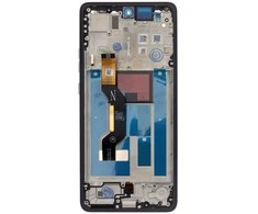 Motorola G86 LCD ekranas + lietimui jautrus skydelis + priekinis dangtelis, juodos spalvos („Spellbound“) (pakeitimo paketas)