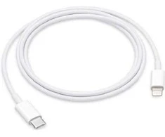 MX0K2ZM/A Apple iPhone USB-C/Lightning duomenų kabelis 1m Baltas (masinis)