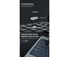 Nillkin Bumper Combo Keyboard dėklas (Backlit Version) skirtas Appl iPad 10.2 2019/2020/2021 juodos spalvos