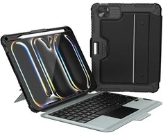 Nillkin Bumper Combo Keyboard Case (Backlit Version) Apple iPad Pro 11 2024 dėklas planšetiniam kompiuteriui
