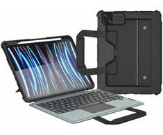 Nillkin Bumper GO Keyboard (Backlit Version) Apple iPad Air 4/5/10.9 2020/11 2024/ Pro 11 2020/2021/2022 dėklas planšetiniam kompiuteriui juodos spalvos