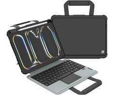 Nillkin Bumper GO Keyboard (Backlit Version) Apple iPad Pro 11 2024 dėklas planšetiniam kompiuteriui juodos spalvos