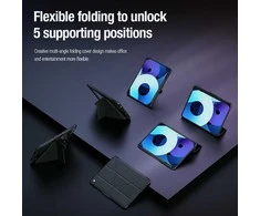 Nillkin Bumper PRO Protective Stand dėklas Multi-angle skirtas iPad Pro 11 2024 Sapphire Mėlyna