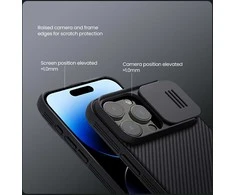 Nillkin CamShield Pro Hard Apple iPhone 16 Pro Max dėklas telefonui juodos spalvos
