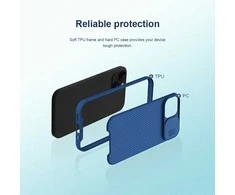 Nillkin CamShield Pro dėklas, skirtas iPhone 15 Plus (juodas)
