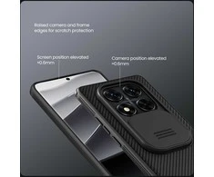 Nillkin CamShield PRO Hard Xiaomi Redmi Note 14 Pro 5G/Poco X7 5G dėklas telefonui juodos spalvos