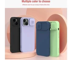 Dėklas Nillkin CamShield Silky Magnetic Silicone Apple iPhone 14 Plus tamsiai mėlynas