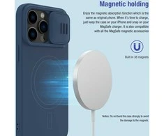 Dėklas Nillkin CamShield Silky Magnetic Silicone Apple iPhone 14 Pro Max šviesiai žalias