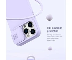 Dėklas Nillkin CamShield Silky Magnetic Silicone Apple iPhone 14 Pro Max šviesiai žalias