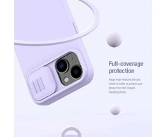 Dėklas Nillkin CamShield Silky Magnetic Silicone Apple iPhone 14 Plus šviesiai violetinis