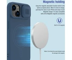 Dėklas Nillkin CamShield Silky Magnetic Silicone Apple iPhone 14 Plus šviesiai žalias