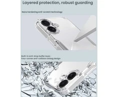 Nillkin Nature TPU PRO dėklas skirtas Apple iPhone 17 skaidrus juodos spalvos
