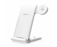 Nillkin PowerTrio 3in1 belaidis įkroviklis Samsung Watch baltos spalvos