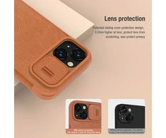 Dėklas Nillkin Qin Pro Leather Apple iPhone 14 Plus mėlynas