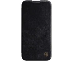Nillkin Qin Pro odinis dėklas, skirtas iPhone 14 Plus (juodas)