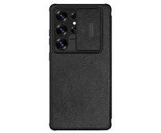 Nillkin Qin Pro Samsung Galaxy S25 Ultra – dėklas telefonui juodos spalvos