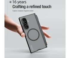 Nillkin Super Frosted FOLD Magnetic Pen Slot Back dėklas skirtas Samsung Galaxy Z Fold 8 Ultra skaidrus juodos spalvos