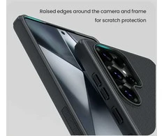 Nillkin Super Frosted Shield Pro Magnetic Case Samsung S25 Ultra su MagSafe – dėklas telefonui juodos spalvos