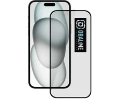 OBAL:ME 5D apsauginis stiklas telefonui Apple iPhone 15 Juodas
