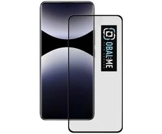 OBAL:ME 5D apsauginis stiklas Xiaomi Redmi Note 14 Pro 4G/5G/Poco X7 5G su juodos spalvos krašteliu