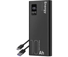 OBAL:ME EnergyPulse Powerbank 10000mAh 22.5W juodos spalvos