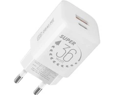 OBAL:ME GaN laidinis įkroviklis USB-A + USB-C 36W baltos spalvos