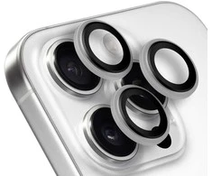 OBAL:ME lešio apsauga skirta Apple iPhone 16 Pro/16 Pro Max baltos spalvos Titanium
