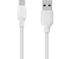 OBAL:ME Simple USB-A/USB-C kabelis 1m baltos spalvos