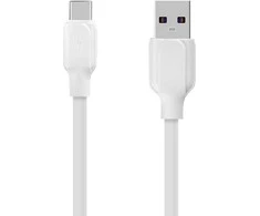 OBAL:ME Simple USB-A/USB-C kabelis 1m baltos spalvos