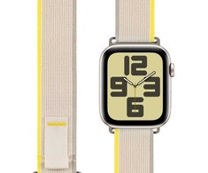 OBAL:ME Textile apyrankė skirta Apple Watch 42-49mm M-L rusvai gelsvas/Geltona