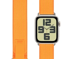 OBAL:ME Textile Strap for Apple Watch 42-49mm M-L Oranžinis