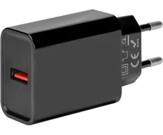 OBAL:ME Laidinis įkroviklis USB-A 18W juodos spalvos
